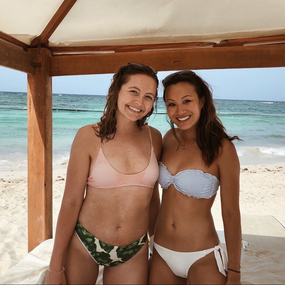 Striped Strapless Bikini